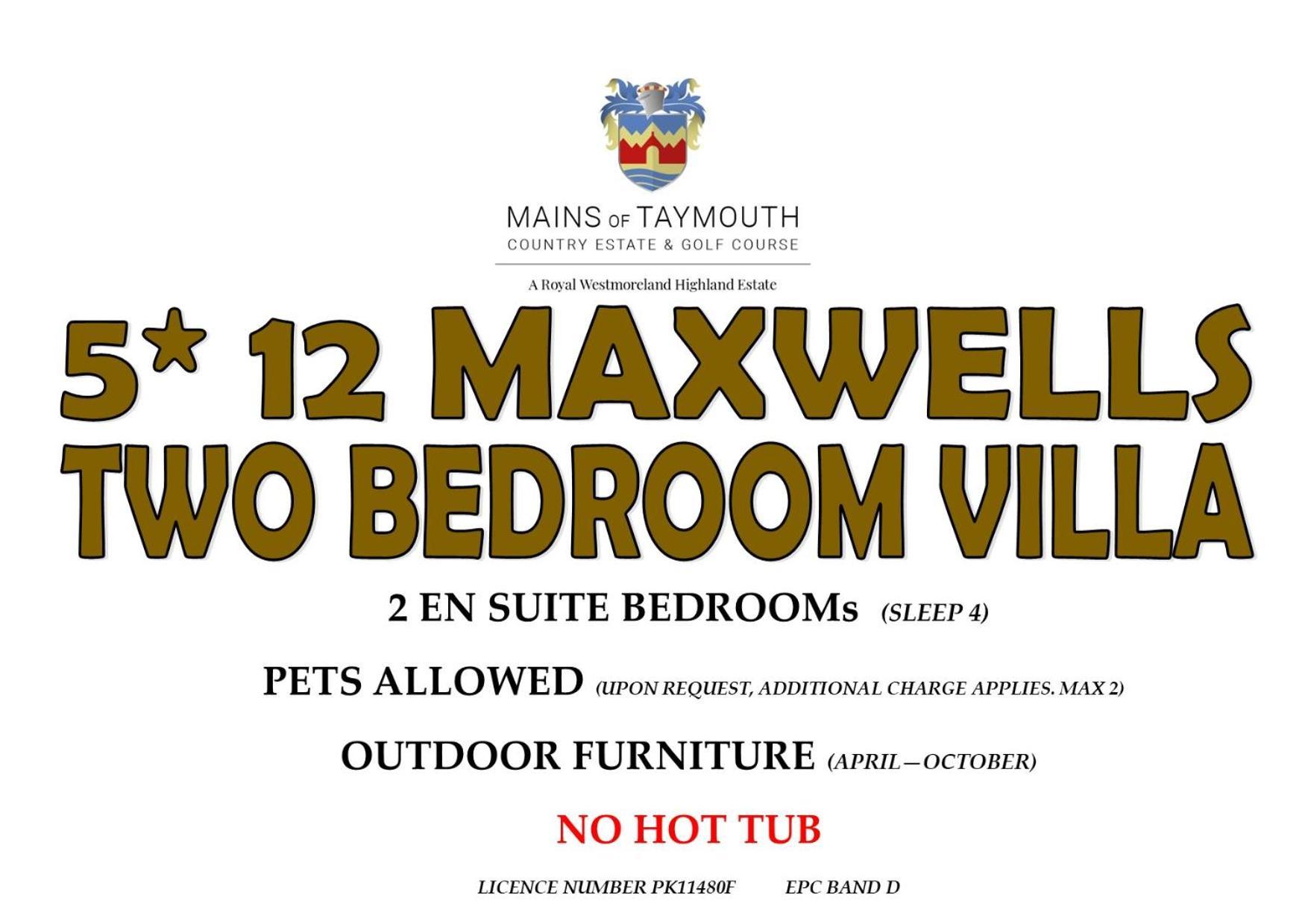 Mains Of Taymouth Country Estate 5* Maxwell Villas Kenmore  Eksteriør billede